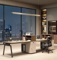 Poste de travail de bureau moderne modulaire réglable Maxwell, bureau en bois durable personnalisé, cloisons extensibles, tiroir de rangement pour dossiers
