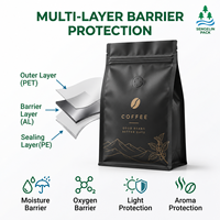 Emballage en Mylar imprimé OEM, sachet à trois soudures avec fenêtre transparente et fermeture éclair pour bonbons gélifiés, options de taille personnalisées