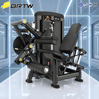 BRTW Appareil Commercial Réglable pour Flexions et Extensions des Jambes avec Poids de 96+4,6 kg pour Équipement de Fitness en Salle de Sport