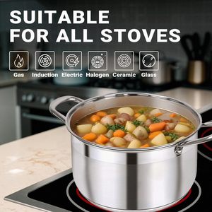 TY-Kitchenware High Quality Commercial <b>Cookware</b> Hot Pot Kitchen Cooking Pot Thickened Stainless Steel Soup Pot - Product Image 6