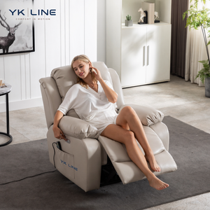 Sillón <span class=keywords><strong>Reclinable</strong></span> de Ecopiel con Material Personalizado y Masaje de 8 Puntos, Sofá <span class=keywords><strong>Reclinable</strong></span> Eléctrico, Sofá Perezoso - Product Image 1