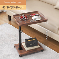 Table d'appoint de balcon moderne et minimaliste en métal, sur roulettes, réglable en hauteur, petite table mobile pour chambre, salon, bureau