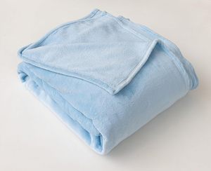 Four Seasons Solid Fleece Throw <b>Blanket</b> 100% Polyester Plain Knitted <b>Plush</b> Flannel Anti-Pilling 400GSM BCI Certified - Product Image 1