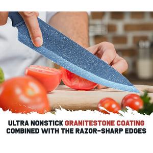 Xyj <span class=keywords><strong>couteaux</strong></span> de cuisine antiadhésifs, manche en pp couteau suisse <span class=keywords><strong>royal</strong></span> set de <span class=keywords><strong>couteaux</strong></span> avec support - Product Image 4