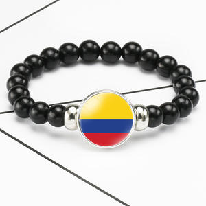 Pulsera Unisex Hecha a Mano con Cuentas de Cuerda Elástica con Diseño de la Bandera Nacional de <span class=keywords><strong>Venezuela</strong></span>, Material Mixto, para Eventos Turísticos - Product Image 2