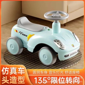 Ride On Car For Toddlers 2 To 4 Years Unisex PP Material Four Wheeled Toy Vehicle With Steering Wheel And Red Wheels - Product Image 4