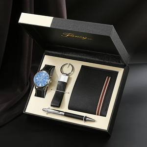 ISapromo Gifts Luxury 4 pcs/Set Juego de reloj para hombre con billetera, cinturón de gafas de sol, exquisito conjunto de regalo de moda para marido para hombre - Product Image 4