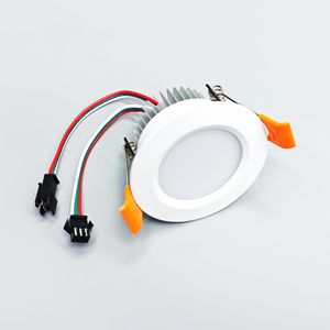 Nhỏ màu trắng 5 dây LED lõm 24V pixel <span class=keywords><strong>RGB</strong></span> đầy đủ màu sắc ws2811 3 Wát Trần Đèn sân khấu bầu không khí Led Bar KTV Downlight - Product Image 4