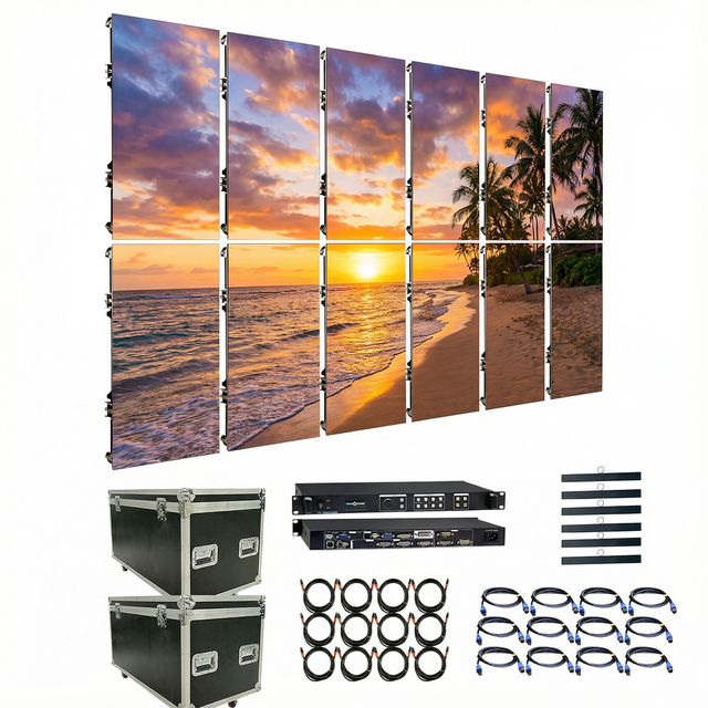 EG HD Waterproof Indoor LED Screen P2.6 P2.9 P3.91 Movable LED Video Wall Panel Rental Stage LED Screen Outdoor LED Display