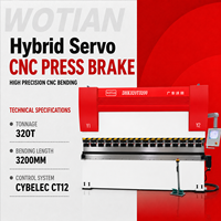 Presse plieuse CNC WE67K 320T3200MM à structure rigide robuste, contrôle multi-axes, synchronisation stable