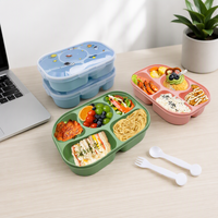 Boîte à lunch bento en plastique sans BPA, étanche, rectangulaire, pour collations, utilisable au micro-ondes, pour l'école - Pour enfants et bébés, vente chaude 2024