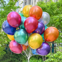 Vente en gros d'usine, ballons en latex métalliques chromés de 10 pouces, ballons pour fête, mariage, anniversaire, décoration en vrac