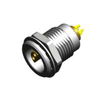 Isolateurs métalliques demi-lune série S, connecteur électrique industriel à 4 broches mâle à souder avec prise femelle pour circuit imprimé