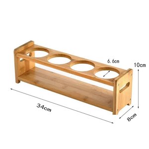 Bamboo Spice <b>Rack</b> 34cm x 8cm x 10cm Wooden <b>Storage</b> <b>Rack</b> For <b>Kitchen</b> Standing Type - Product Image 1