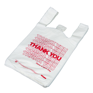 Bolsas de Plástico para Compras con Impresión Personalizada de Camisetas de Agradecimiento, Bolsas Tipo Camiseta con Mensaje de Agradecimiento - Product Image 2