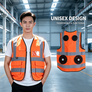 Veste de travail haute visibilité réfléchissante, refroidissement par semi-conducteurs, résistante aux hautes températures, haute ténacité, certifiée CE, design unisexe - Product Image 5