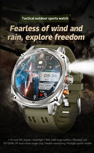 iOS対応 大容量バッテリー 1.75インチ AMOLED ビジネス スポーツ スマートウォッチ 防水IP68 メンズ スマートウォッチ - Product Image 2