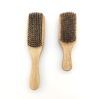 Brosse à vêtements double face de qualité supérieure, poils de sanglier naturels, manche en bois, éliminateur de peluches, poussière et poils d'animaux, pour nettoyer les costumes, les manteaux et les chaussures