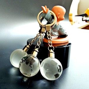 Porte-clés de volley-ball de football, souvenir de sport, nouveau design personnalisé bon marché, avec led en cristal transparent, vente en gros - Product Image 3