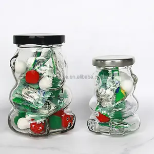 Fabriek Direct Lege Glas Honing Jar Cookies Glas Honing Beer Vormige Snoep Suiker Glazen Flessen Met Metalen Deksel