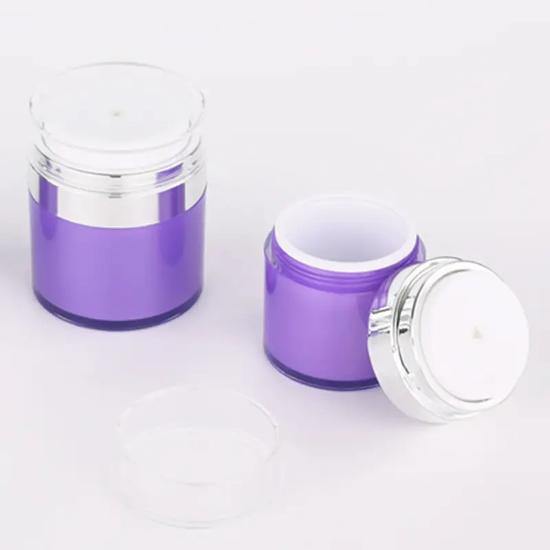 doppelwand runde form luftlose dose leere vakuum creme-behälter acryl-kunststoffdosen 15 g 30 g 50 g