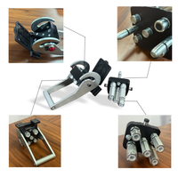 Raccords rapides hydrauliques 5 ports, 2 x 3/8 et 3 x 1/4 BSP/NPT, corps en acier au carbone, joints NBR PUR, type levier à face plate