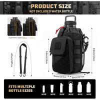 Sac à bouteille d'eau magnétique imperméable Oxford personnalisé pour hommes, multifonctionnel, 40/64 oz, pochette pour téléphone, sport, voyage