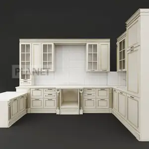 硬木厨柜制造商36英寸上部厨柜和储物白色洗涤厨柜