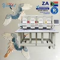Machine à broder multifonctionnelle Yinghe ZA Sock Johannesburg Warehouse 4 têtes, 12/15 aiguilles, écran tactile LCD 10 pouces, 1200 tr/min, nouvelle génération