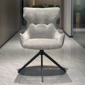 Chaises de <span class=keywords><strong>salle</strong></span> à manger rotatives modernes en lin 360 Chaises de restaurant Chaises de <span class=keywords><strong>salle</strong></span> à manger modernes de luxe - Product Image 2