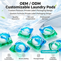 Capsules de lessive personnalisées quatre-en-un : nettoyage, adoucissement et perles parfumées concentrées