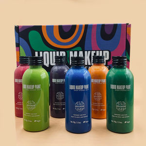 <span class=keywords><strong>Kit</strong></span> de peinture faciale Peinture liquide 90ml 6 couleurs Peinture faciale organique sans cruauté pour le <span class=keywords><strong>maquillage</strong></span> d'Halloween ou les fêtes - Product Image 1