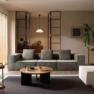 Juego <span class=keywords><strong>de</strong></span> Sofás Modulares <span class=keywords><strong>de</strong></span> Tela para Sala <span class=keywords><strong>de</strong></span> Estar, Convertible <span class=keywords><strong>de</strong></span> Tres Plazas, Personalizable, con Relleno <span class=keywords><strong>de</strong></span> Esponja envasado al Vacío en Paquetes Pequeños - Product Image 2