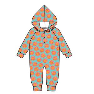D-Fb-2 Mono con Capucha y Cremallera Personalizado con Botones, Primavera, 230g, Algodón/Bambú, Pijama para Bebés - Product Image 6