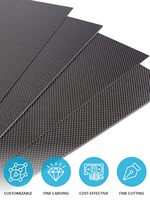 Vente d'usine : Plaque de fibre de carbone de haute qualité 0,2-80 mm, feuilles de carbone véritable disponibles dans toutes les tailles, finition sergé mate.