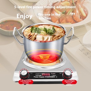 Cuisinière à <span class=keywords><strong>induction</strong></span> concave haute puissance, <span class=keywords><strong>plaque</strong></span> céramique infrarouge <span class=keywords><strong>portable</strong></span>, cuisinière électrique avec commande à bouton pour usage domestique et hôtelier - Product Image 5