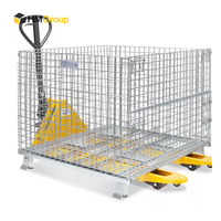 Entrepôt Heavy Duty Métal Acier Empilable Durable Pliable Transport Stockage Grillage Industriel Palette Panier