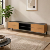 Meuble TV moderne en bois massif de haute qualité, style européen, pour salon, villa, appartement et hôtel - Armoire de rangement gain de place
