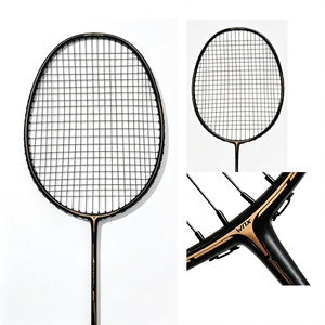 Raquette de badminton légère, raquette en graphite carbone 4U avec grip, raquette professionnelle pré-cordée pour hommes, femmes, débutants - Product Image 1