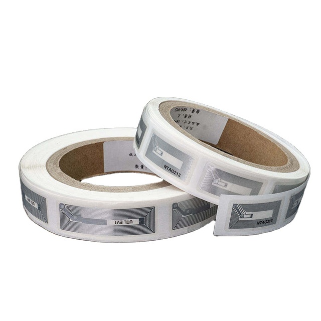 RFID Label Manufacture Rewritable Rfid Chip Antenna 13.56mhz S50 1k Passive Smart Paper Roll Rfid Wet Label 215 Tag