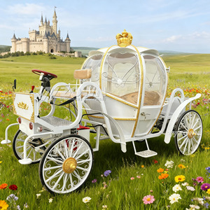 Nuevo Carroza de Caballos Eléctrica Profesional para Exteriores con Diseño de Calabaza para Navidad, Tamaño Real, Cenicienta - Product Image 4