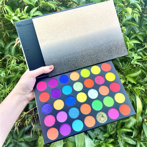 Newest Customs 35 Color Eyeshadow Palette High Pigmented Vegan Cosmetics Makeup Eyeshadow Palette <strong>No</strong> <strong>Logo</strong> - Product Image 1