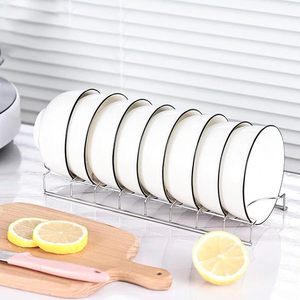 رف تخزين لتجفيف الأطباق بالمطبخ رف لأطباق الأطباق ووعاء توفير المساحة رف تجفيف الأطباق من الفولاذ المقاوم للصدأ - Product Image 6