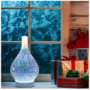 Korean Target Aromas Water Scent Air Freshener Machine Plug-In Fragrance Lighted Essential Oil 3D Glass Aroma Electric Diffuser