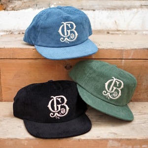 Casquette en velours côtelé non structurée à 5 panneaux avec logo brodé personnalisé OEM, fermeture snapback - Product Image 1