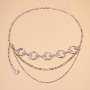 Cadena de cintura Fashion Moon de aleación de zinc, cadena corporal multicapa para mujer, joyería para fiestas. - Product Image 5