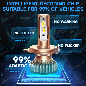 Vàng S7 60 Wát xe <span class=keywords><strong>Led</strong></span> Đèn Pha 6000K Nhiệt độ màu trực tiếp thay thế cho H1 H4 H7 H11 9005 9006 9012 tự động <span class=keywords><strong>LED</strong></span> ánh sáng bóng đèn - Product Image 5