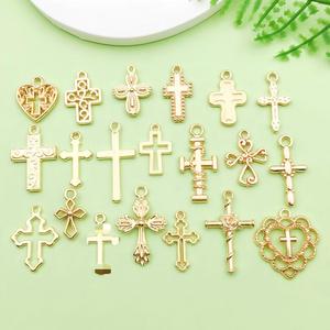 จี้รูปกางเขน โลหะผสมสังกะสี ดีไซน์แบบโปร่ง สำหรับทำเครื่องประดับ DIY ของขวัญสำหรับทุกเพศ จี้แฟชั่น - Product Image 5