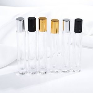 2026 Wholesale Transparent clear Long Tube <b>Perfume</b> Bottle 10 ml Luxury Roll on Glass Bottles With Steel <b>Roller</b> Ball - Product Image 4
