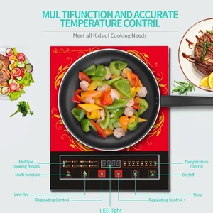 Cuisinière à induction électrique 2000W, brûleur unique, commande tactile, écran LED, cuisinière multifonctionnelle pour la cuisine à domicile - Product Image 5
